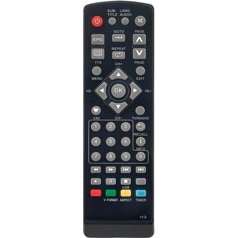 Télécommande de Remplacement pour(DVB-S2) 2610, 2670 LAN, 8556 v2, 8655, (DVB-C) 2610, 7656, Receiver 7615, DVB -T2/C (1/5)