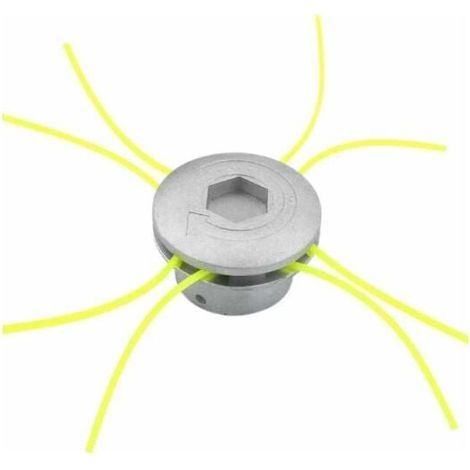 Tete Debroussailleuse Universelle, Tete Debroussailleuse 4 Fils, Aluminium Tete Fil Débroussailleuse Accessoire de Débroussailleuse pour Tondeuse à Gazon, 72 x 44.5 mm