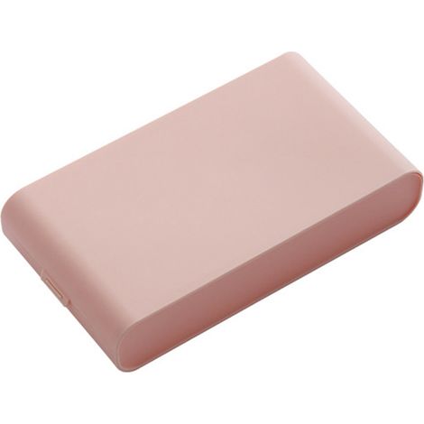 Tragbares und praktisches Aufbewahrungsetui für Einwegmasken mit Druckknopfverschluss, ideal für Zuhause und auf Reisen, Farbe: Rosa. (1/2)