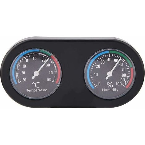 Température mini analogique hygromètre Forme Ronde thermomètre hygromètre for Reptile réservoir (1/5)