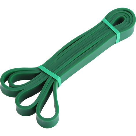 Lot de bandes élastiques de résistance en latex pour fitness, étirement, yoga et exercices, sangle de traction verte (1/5)