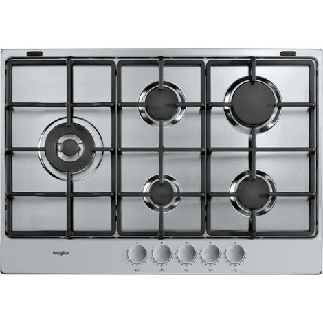 Whirlpool Piano cottura a gas - TGML 761 IX. Colore del prodotto: Acciaio inox, Posizionamento dell'apparecchio: Da incasso, Dimensione della larghezza del piano cottura: 75 cm. Tipo di... - TGML761IX (1/5)
