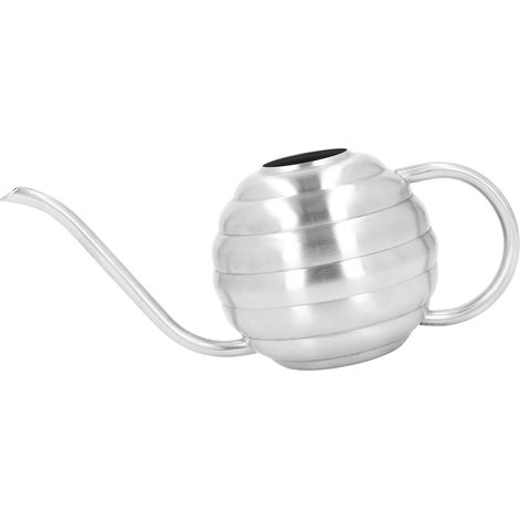 Arrosoir en acier inoxydable à long bec, polyvalent et transportable, utilisation facile pour jardinage, argenté 400 ml (1/5)