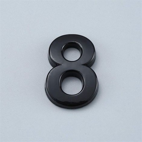Sei targhette numeriche 3D moderne，realizzate in acrilico ABS，con numeri civici e per cassette postali，adatte per porte di case，8 (1/5)