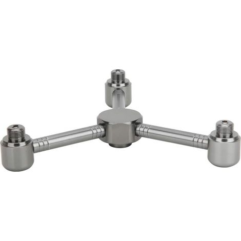 Camping en plein air en alliage d'aluminium cylindre à gaz poêle adaptateur têtes four convertisseur connecteurs accessoire(three heads)