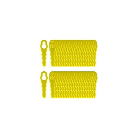 Lot de 50 Lames de Rechange compatible pour Ryobi Coupe Bordure, Têtes Double Lames Dentelées RAC155 RAC157 RAC158 (1/5)