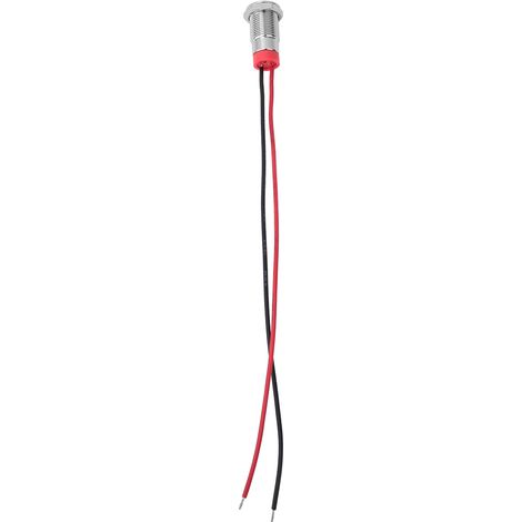 50pcs Voyant LED 10mm Rouge 12V, Indicateur Lumineux Métal IP65, Lampe Témoin Étanche Haute Qualité, Signalisation BEM-10C (1/3)