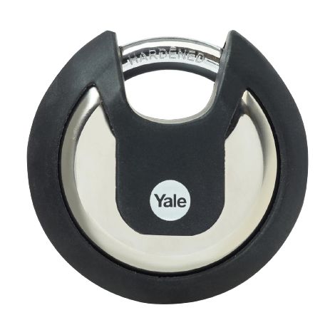 Yale - Y130B/70/116/1 Maximale Sicherheit 70 mm Edelstahl Vorhängeschloss mit Schutzhülle - Geschlossener Bügel aus gehärtetem Stahl - 3 Schlüssel