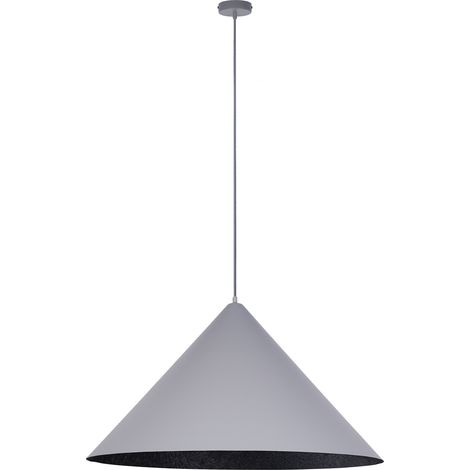 Suspension VESUVIO cône gris/noir Ø70 E27 15W Sigma
