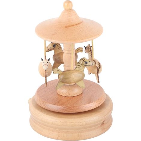 Vintage-Spieluhr aus Holz, wunderschöne Spieluhr in Pferdeform, Holzhandwerk, Weihnachtsgeschenk, Wohndekoration (1/5)