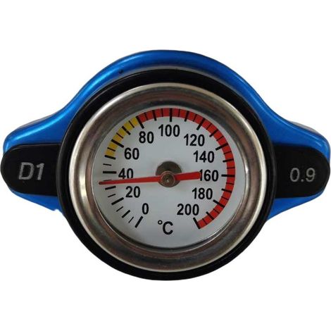 Bouchon de réservoir d'eau avec fonction de mesure de température, pièces de modification automobile, bouchon de réservoir d'eau universel, bouchon de pression, accessoires auto (1/5)