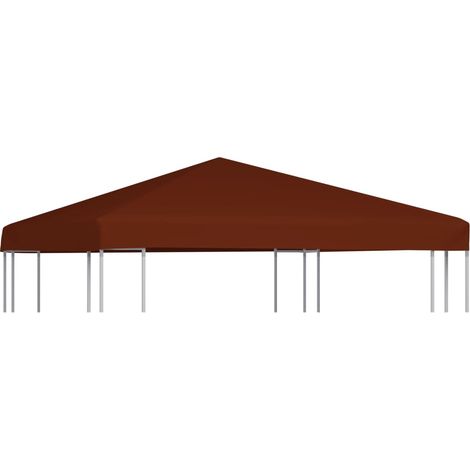 Toldo de cenador terracota 310 g/m² 3x3 m vidaXL