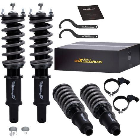 Kit de suspensión coilover, acero de alta calidad, longitud 62 cm, ancho 50 cm, altura 19 cm, rigidez del muelle delantero 10 kg/mm. (1/5)