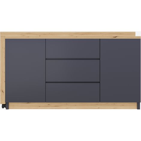 Bureau pliant à roulettes avec plateau rotatif 4 cm épais, rangement intégré, gris et chêne, multifonctionnel (1/5)
