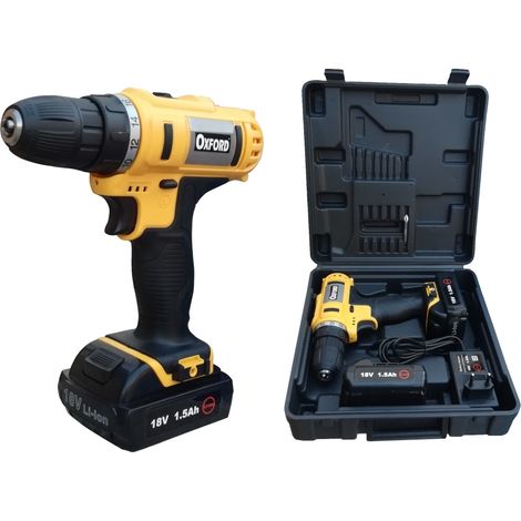 Trapano avvitatore a batteria 18V Litio c/batteria di riserva in valigetta
