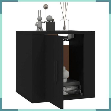 816642 Meuble TV mural Noir 40x34,5x40 cm (1/5)