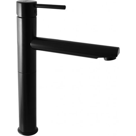 Mitigeur lavabo haut SEINA 30,6 cm en laiton noir (1/3)