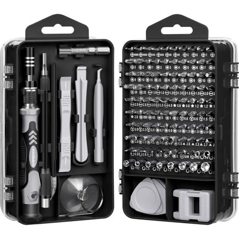 Kit Tournevis de Précision, Kit Mini Tournevis Magnétique, Set Outils Informatique de Réparation pour PC, Laptop, Consoles de Jeux (1/4)