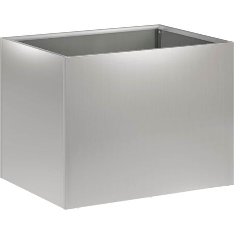 Cache-pot de jardin Argenté 40 x 30 x 30 cm Acier galvanisé vidaXL