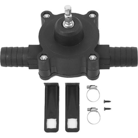 Pompe de forage, pompe à courant continu Pompe de transfert d'eau auto-amorçante Portable stable avec support pour perceuse électrique. (1/5)