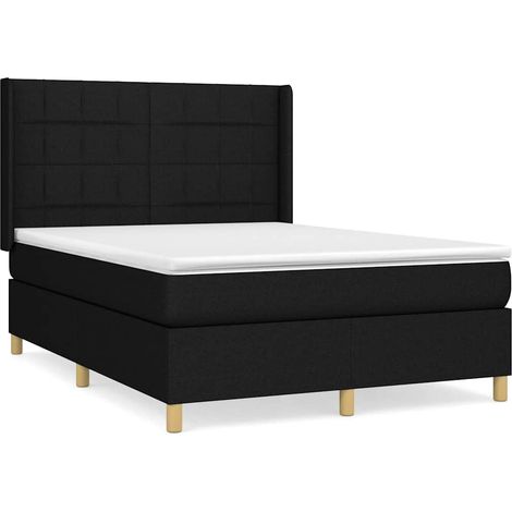 Maison Exclusive - Giroletto a Molle con Materasso Nero 140x190 cm in Tessuto (1/5)