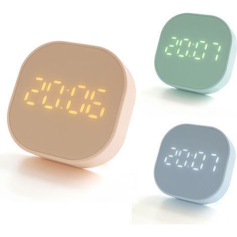 Aiperq - Pink Chronograph Alarm Clock - Dual Temperature Display - Kitchen Timer - Magnetic Mount - Dimensions 8.2 x 8.2 x 2.6 cm (1/3)