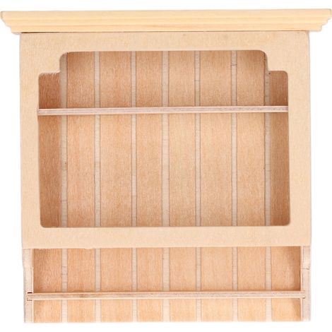 Vitrine miniature pour maison de poupée, modèle réduit, fabrication soignée, en bois composite et bois massif. (1/5)