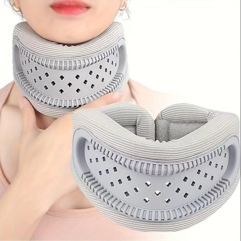 Nouvelle minerve portable, unisexe, support anti-inclinaison vers l'avant, idéale pour les siestes au bureau et à la maison, soin et protection du cou, disponible en deux couleurs. (1/4)