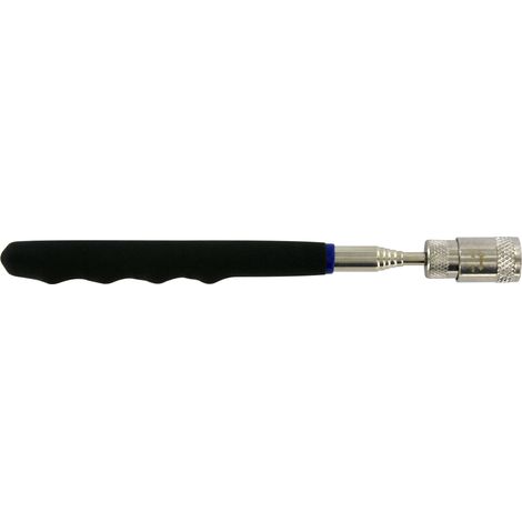 Tivoly • Tige Magnétique Télescopique L81cm - Outil de Ramassage Pièces Métalliques en Accès Difficile - LED Activable / Désactivable (Pile Incluses) - Poignée Ergonomique - Poids Maximum Supporté 1kg