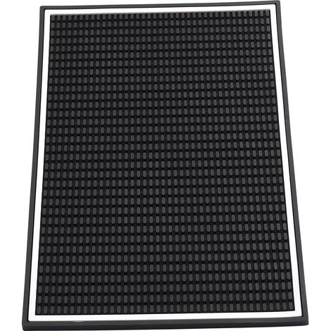 Tapis de séchage pour vaisselle et verres, absorbant, antidérapant, 40x50 cm, noir, lot de 2 (1/5)