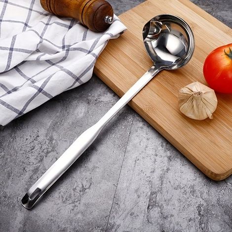 BelleRise - Écumoire en acier inoxydable (1 pièce) Ustensile de cuisine, louche à soupe, écumoire à graisse, filtre à huile (1/5)