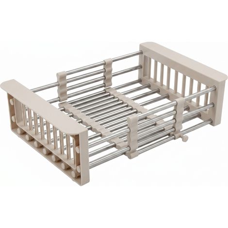 Telescopic Sink Dish Drying Rack Rea P14487B Beige (1/5)