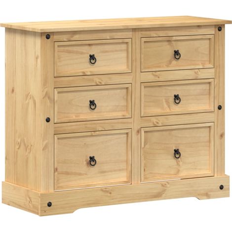 Commode Corona 110x43x91 cm bois massif de pin