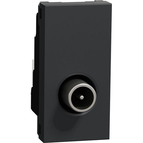 Unica - prise télévision - TV mâle - individuel - 1 mod - Anthracite - méca seul (NU346154) (1/3)