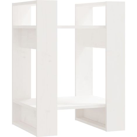 Maison Exclusive - Bücherregal/Raumteiler Weiß 41x35x57 cm Massiv