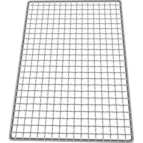 Wiederverwendbare Grillmatte, Grillzubehör aus Edelstahl 304, 30 x 25 cm, Ersatznetz, Camping