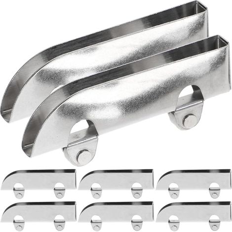 Set di 8 rulli per porte scorrevoli in vetro in acciaio inox da 5,0 mm, ferramenta per mobili, robuste pulegge per porte interne, per armadi e mobili.