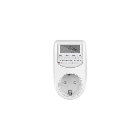 Prise de Courant avec Minuterie LCD - Programmateur 24H/SEMAINE, 16 Cycles Répétitifs, Pour Lumières et Appareils Électroménagers