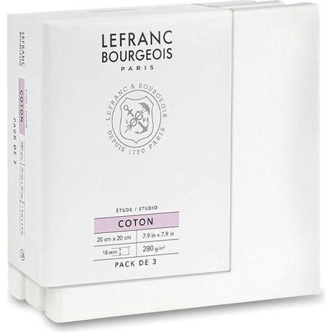 Lot de 3 châssis coton 20x20cm - Lefranc Bourgeois