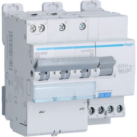 Disjoncteur Différentiel 3P+N 6-10kA courbe 20A 30mA type AADC420F (1/4)