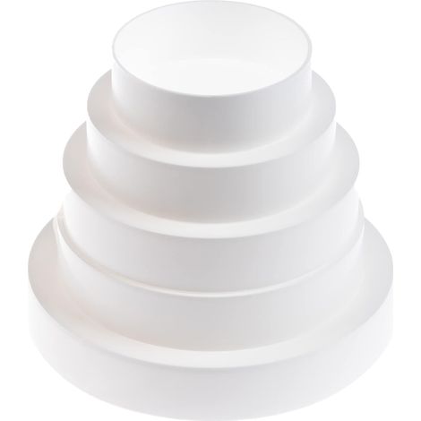 Reductor universal de 80-150 mm para conductos de ventilación - Conector reductor para tubo redondo de Ø 80, 100, 120, 125, 150 mm - Conector/adaptador de PVC (1/5)