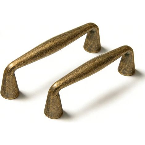 Paquete de 2 manijas de armario de color bronce antiguo, aleación de zinc, estilo retro americano para armarios, gabinetes y cajones, distancia entre orificios de 96 mm, accesorio de ferretería (1/5)