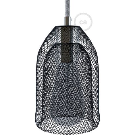 creative cables - GhostBell cage d'abat-jour en métal avec kit de fixation pour lampe E27 (1/4)