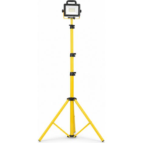 Proiettore LED ricaricabile con treppiede telescopico 1,8 m giallo