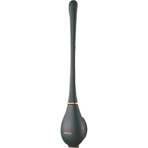 1 Brosse WC, tête plate flexible, silicone, fixation murale sans perçage, base séchage rapide, sanitaires (1/5)