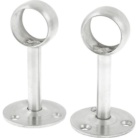 Support fixation au marché bâtiment en métal, longueur 25 mm, couleur argent, baubedarf 2 pièces