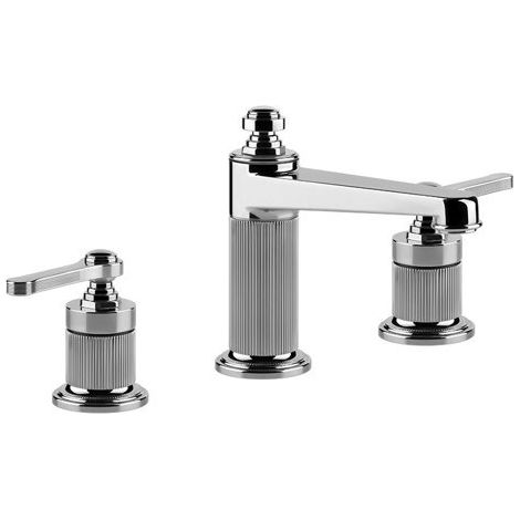 Gessi Venti20, robinetterie de lavabo à 3 trous, saillie 134mm,