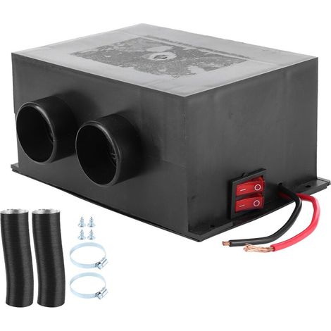 Jeffergarden Chauffage de voiture 12 V 600 W, 2 trous, portable, chauffage rapide, dégivrage, silencieux, universel, hiver