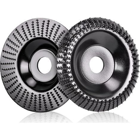 CSPARKV 2 Pieces Wood Discs for Angle Grinder Ø 125 mm x 22mm, Fast Cutting Wood Grinder and Abrasive Discs for Angle Grinder, Polishing, Carving, Sanding