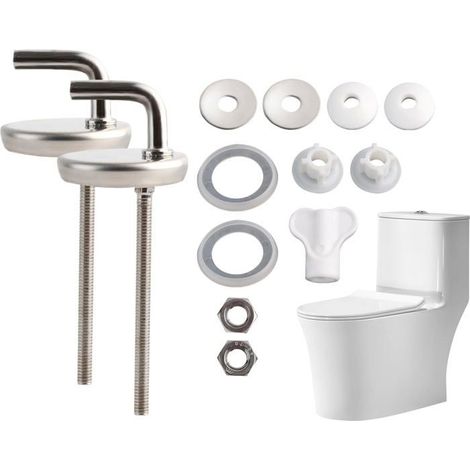 Kit de fixation WC - KCVV - 15 pièces - Acier inoxydable - Universel - Fixation robuste (1/5)